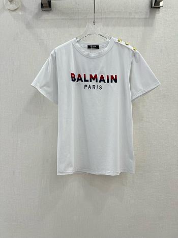 Okify Balmain White T-shirt SML 19682