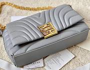 Okify Givenchy Small 4G Soft Bag in grey gray quilted leather with chain 25x15x6cm - 5