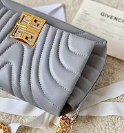 Okify Givenchy Small 4G Soft Bag in grey gray quilted leather with chain 25x15x6cm - 4