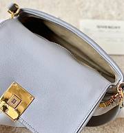 Okify Givenchy Small 4G Soft Bag in grey gray quilted leather with chain 25x15x6cm - 2