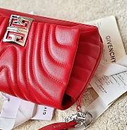 Okify Givenchy Small 4G Soft Bag in red quilted leather with chain 25x15x6cm - 5