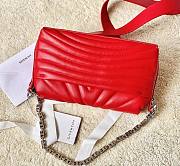 Okify Givenchy Small 4G Soft Bag in red quilted leather with chain 25x15x6cm - 4