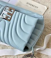 Okify Givenchy Small 4G Soft Bag in blue quilted leather with chain 25x15x6cm - 4