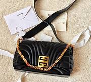 Okify Givenchy Small 4G Soft Bag in black quilted leather with chain 25x15x6cm - 1