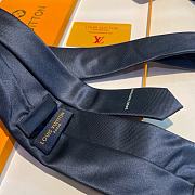 Okify Louis Vuitton Dark Blue Silk Tie 19705 - 2