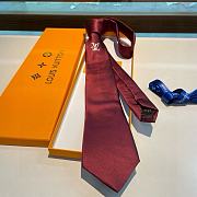 Okify Louis Vuitton Red Silk Tie 19706 - 5