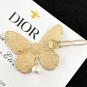 Okify Dior Gold Butterfly Hair Clip  - 2