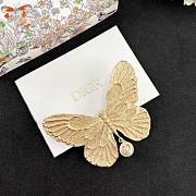 Okify Dior Gold Butterfly Hair Clip  - 1