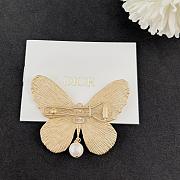 Okify Dior Gold Butterfly Hair Clip  - 5