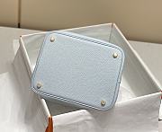 Okify Hermes Picotin Lock 22 In Light Blue 22x21x17cm  - 6