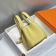 Okify Hermes Picotin Lock 18 In Yellow 18x19x13cm  - 6