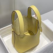 Okify Hermes Picotin Lock 18 In Yellow 18x19x13cm  - 5