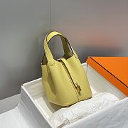 Okify Hermes Picotin Lock 18 In Yellow 18x19x13cm  - 4