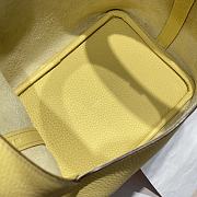 Okify Hermes Picotin Lock 18 In Yellow 18x19x13cm  - 2