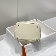 Okify Hermes Picotin Lock 18 In White 18x19x13cm  - 5