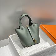 Okify Hermes Picotin Lock 18 In Green 18x19x13cm  - 1