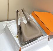 Okify Hermes Picotin Lock 22 In Beige 22x21x17cm  - 2