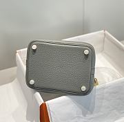 Okify Hermes Picotin Lock 18 In Grey Gray 18x19x13cm  - 3