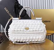 Okify Dolce & Gabbana Raffia Crochet Sicily Bag 25x17x9cm - 1