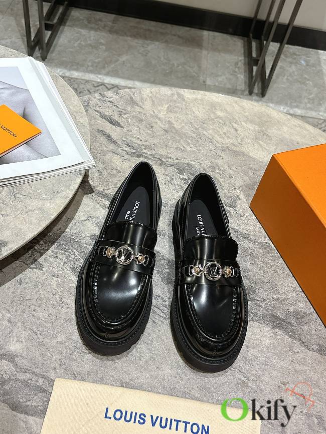 Okify Louis Vuitton Black Loafers EU35-45 - 1