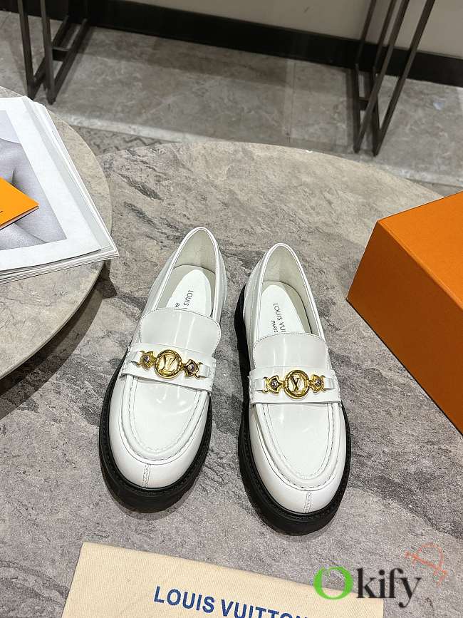 Okify Louis Vuitton White Loafers EU35-45 - 1