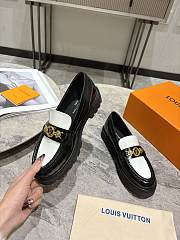 Okify Louis Vuitton Black And White Loafers EU35-45 - 6