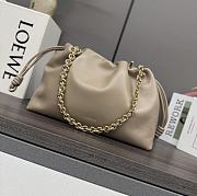 Okify Loewe Medium Flamenco Purse In Beige Mellow Nappa Lambskin 30x10.5x20cm - 1