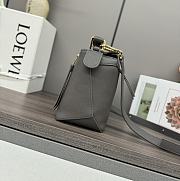 Okify Loewe Small Puzzle Bag In Grey Gray Calfskin 24x10.5x16cm - 5