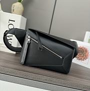 Okify Loewe Small Puzzle Bag In Black Calfskin 24x10.5x16cm - 1