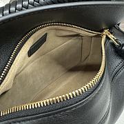 Okify Loewe Black Puzzle Bag With Woven Handle 24x10.5x16cm - 5