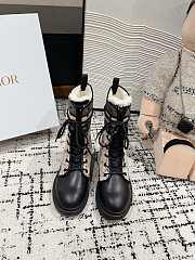 Okify Dior Leather And Wool Martin Boots EU35-41 19824 - 4