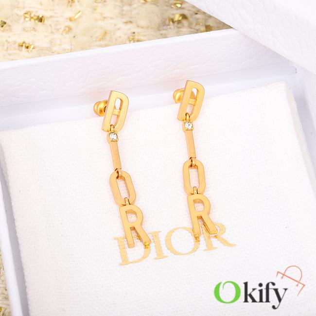 Okify Dior Gold Earrings 19833 - 1