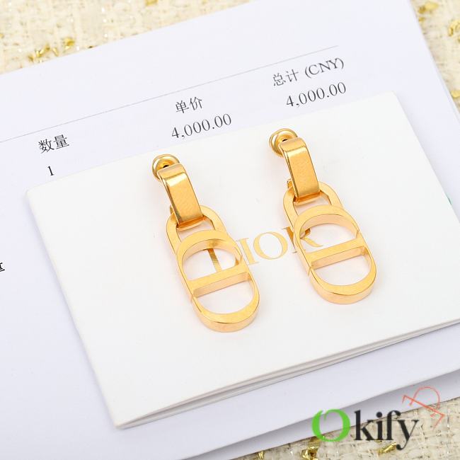 Okify Dior Gold Earrings 19834 - 1