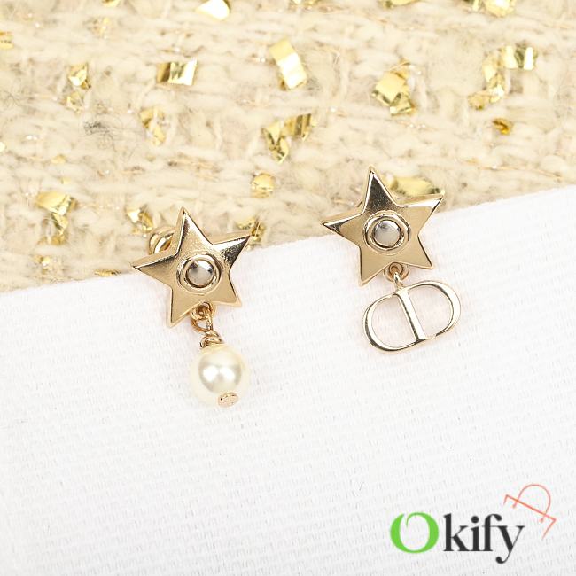 Okify Dior Gold Star Earrings 19835 - 1