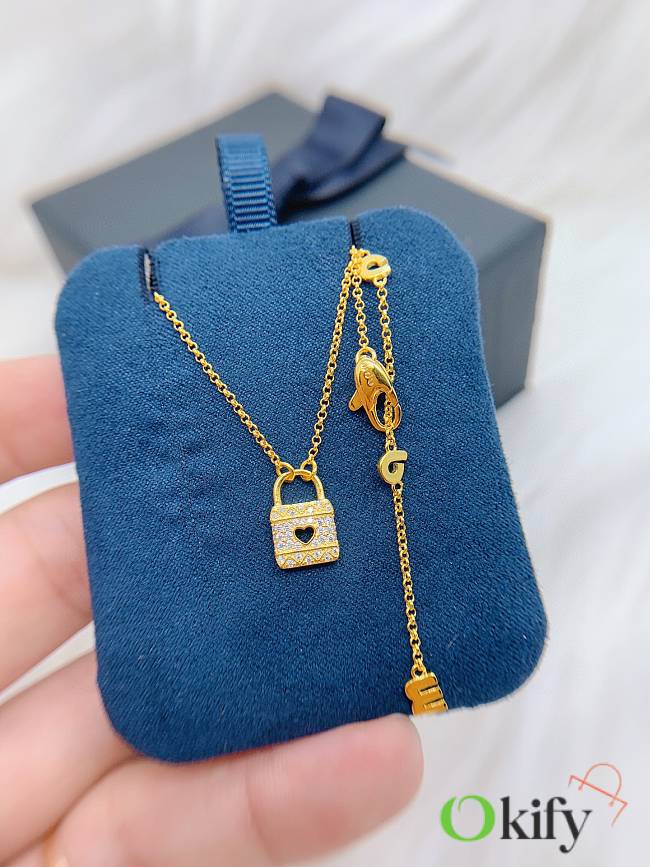 Okify APM Monaco Gold Heartlock Necklace  - 1