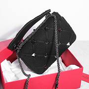 Okify Valentino Garavani Roman Stud Bag In Black 25x7x15cm 19849 - 3