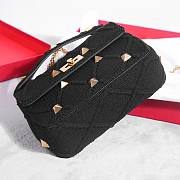 Okify Valentino Garavani Roman Stud Bag In Black 25x7x15cm 19851 - 4