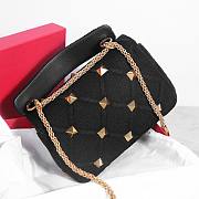 Okify Valentino Garavani Roman Stud Bag In Black 25x7x15cm 19851 - 5