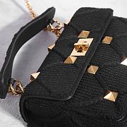 Okify Valentino Garavani Roman Stud Bag In Black 25x7x15cm 19851 - 2