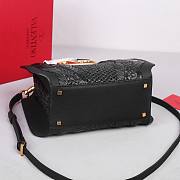 Okify Valentino Garavani Vlogo Raffia Tote Bag In Black 27x11x18cm  - 5