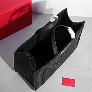 Okify Valentino Black Raffia Tote Bag 48cm  - 3