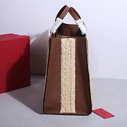 Okify Valentino Beige Raffia Tote Bag 48cm  - 6