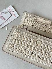 Okify Valentino White Raffia Chain Bag 20x10.5x4cm  - 3