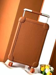 Okify Hermes Orange Brown Suitcase  - 1