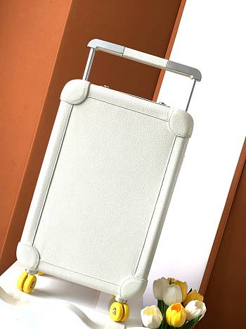 Okify Hermes White Suitcase 