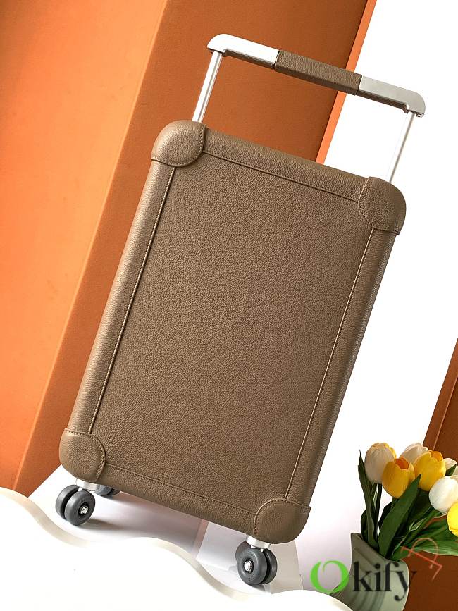 Okify Hermes Light Brown Suitcase  - 1