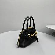 Okify MiuMiu Aventure nappa leather top handle bag in black 21x8x13cm  - 4