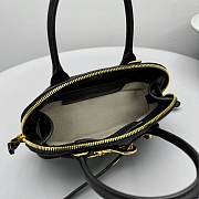 Okify MiuMiu Aventure nappa leather top handle bag in black 21x8x13cm  - 3