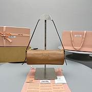 Okify MiuMiu Brown Nappa Leather Pouch Bag 22x10x9cm  - 1