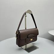 Okify MiuMiu Dark Brown Penny Leather Bag 24x15x5cm  - 4